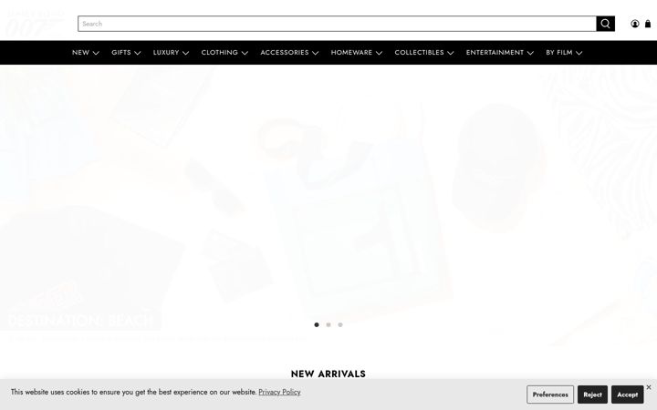 Kuvakaappaus sivustosta 007store.com