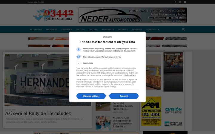 Screenshot of 03442.com.ar