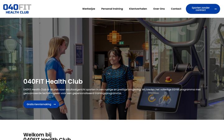 Screenshot di 040fithealthclub.nl
