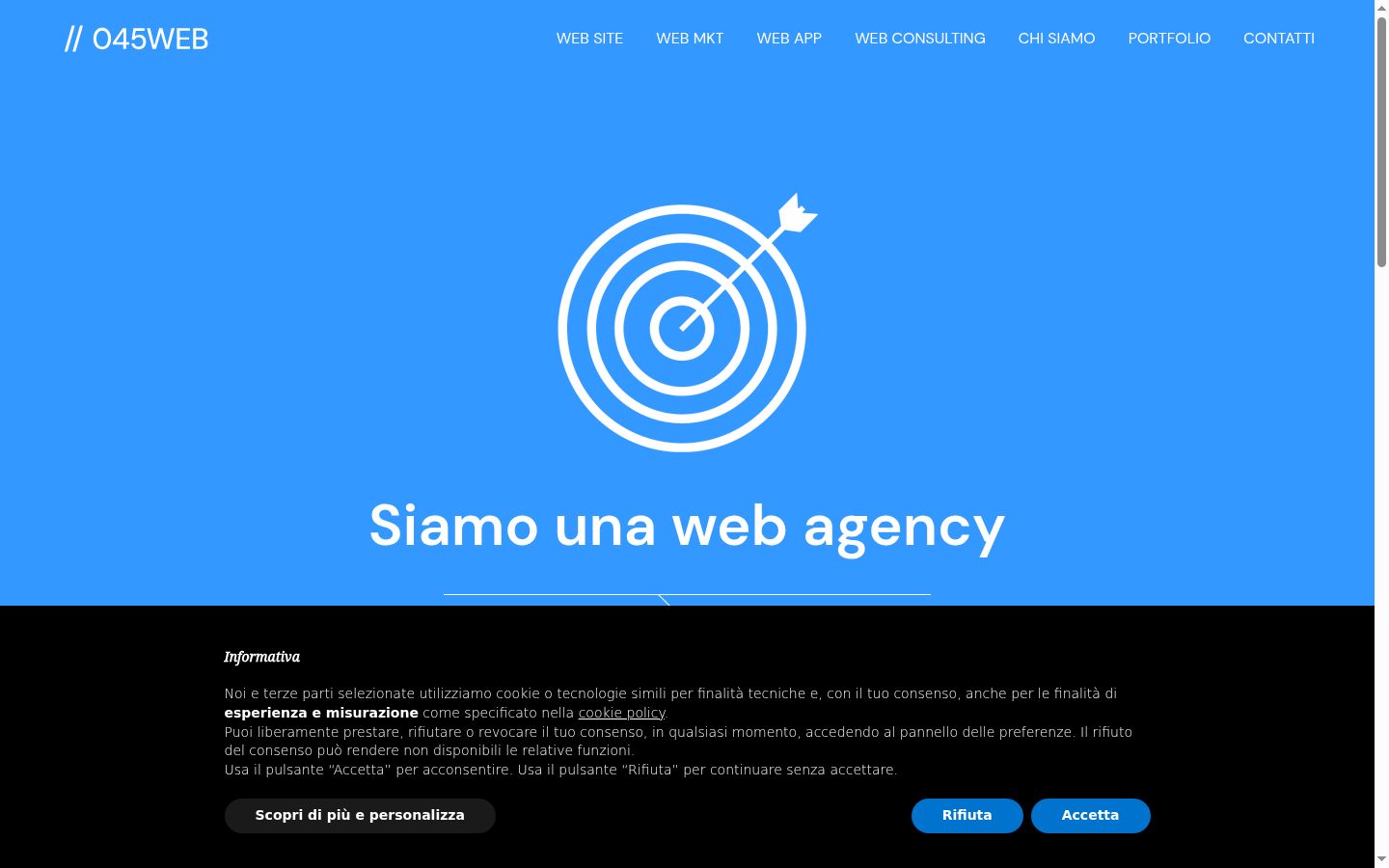 Snímek obrazovky baneru souhlasu zobrazeného před jakoukoli interakcí