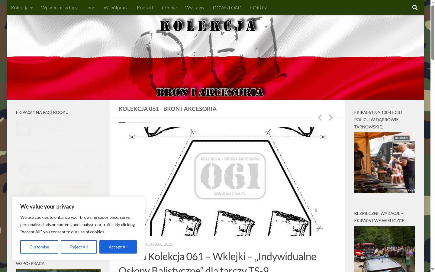 Ekrānuzņēmums ar piekrišanas baneri, kas tika rādīts pirms jebkādas mijiedarbības