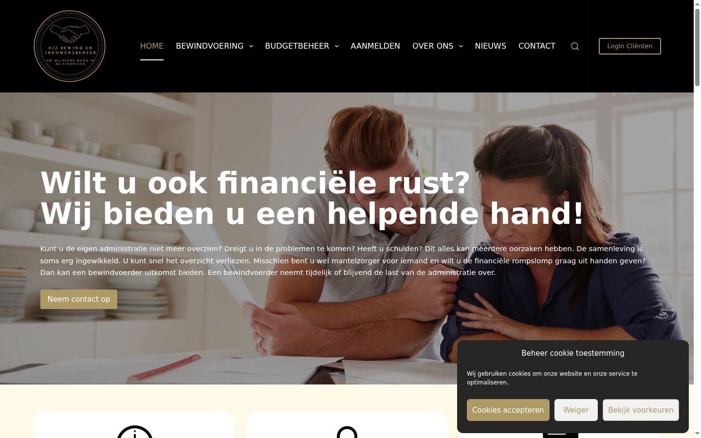 Screenshot tal-banner tal-kunsens muri qabel kwalunkwe interazzjoni