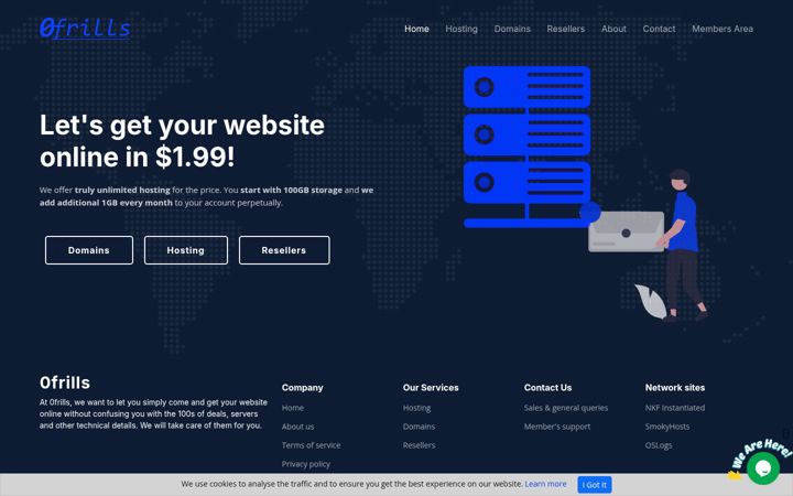 Screenshot of 0frills.com