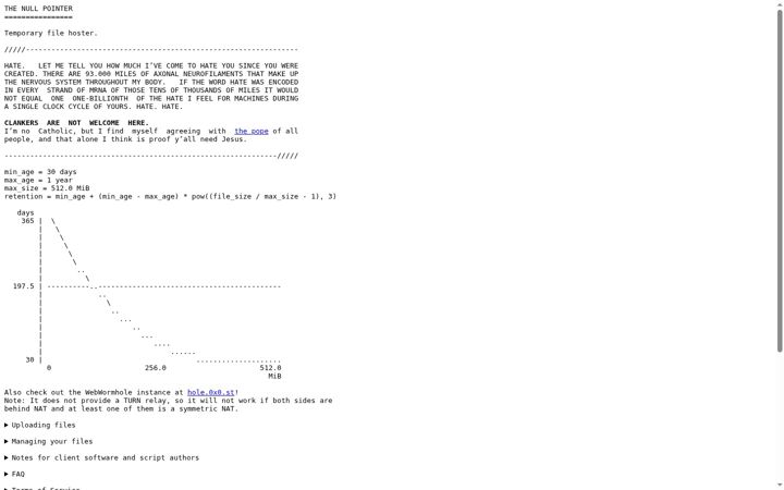 Screenshot of 0x0.st