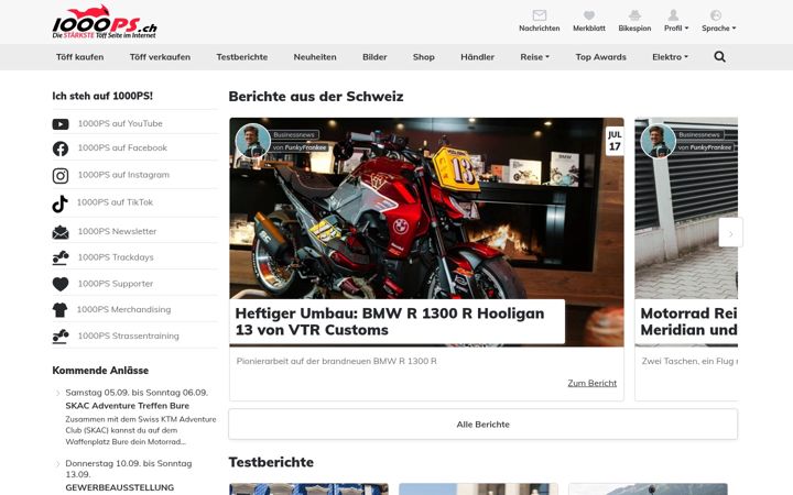 Screenshot of 1000ps.ch