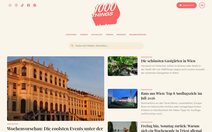 Screenshot of 1000thingsmagazine.com