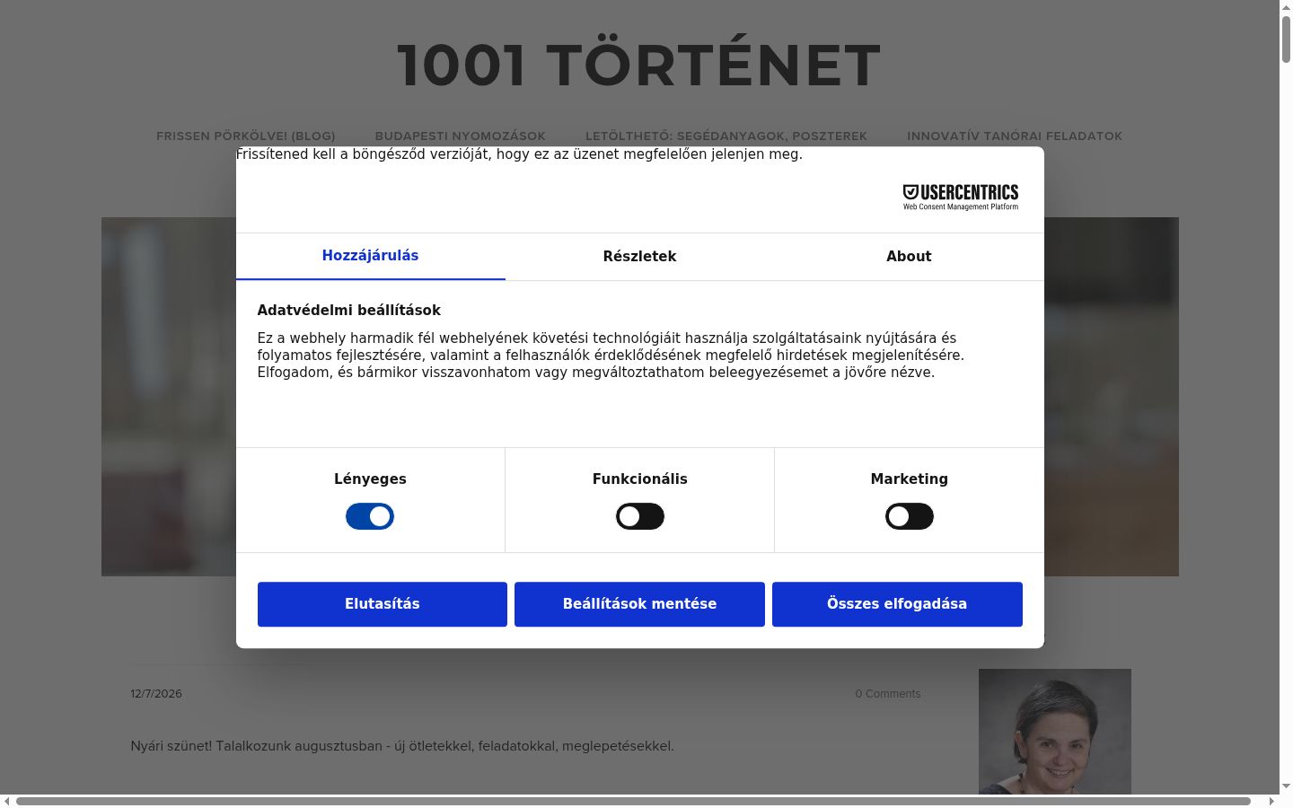 Sutikimo reklamjuostės, rodytos prieš bet kokią sąveiką, ekrano kopija
