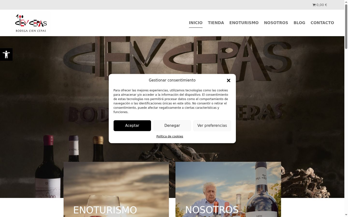 Screenshot tal-banner tal-kunsens muri qabel kwalunkwe interazzjoni