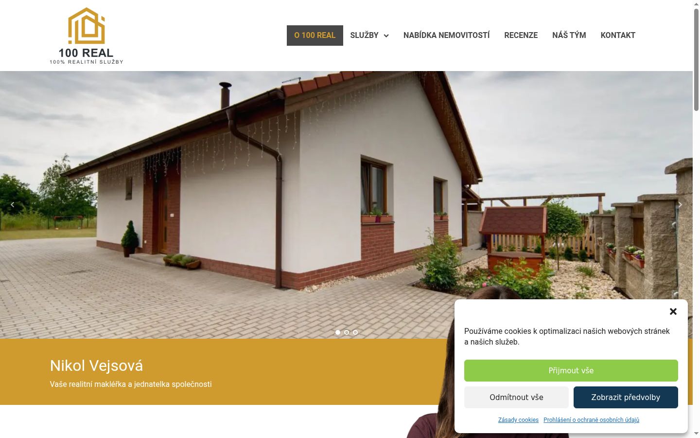 Snímek obrazovky baneru souhlasu zobrazeného před jakoukoli interakcí
