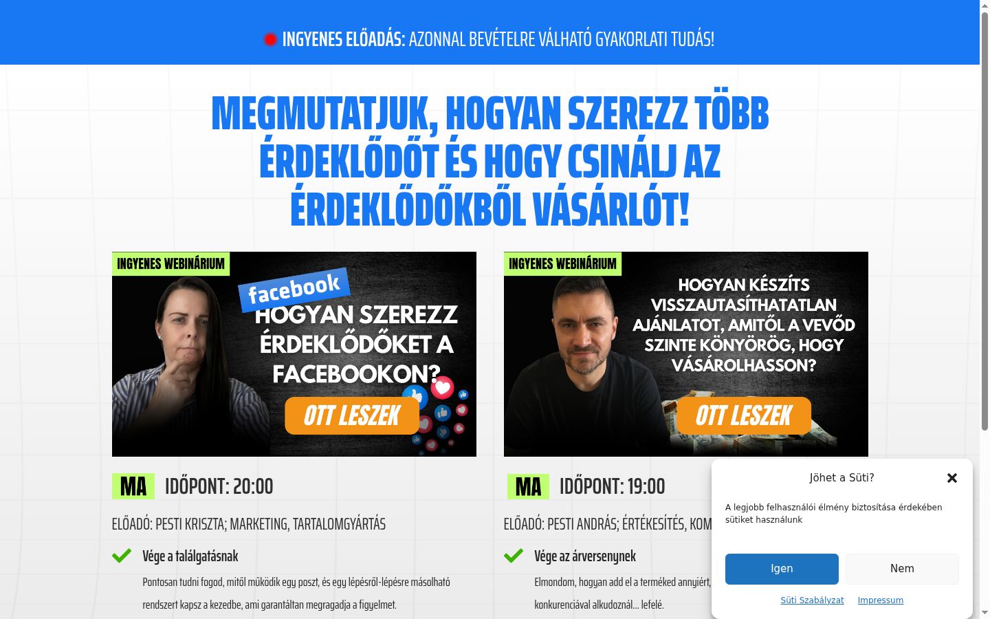 Posnetek zaslona pasice za privolitev, prikazane pred kakršno koli interakcijo