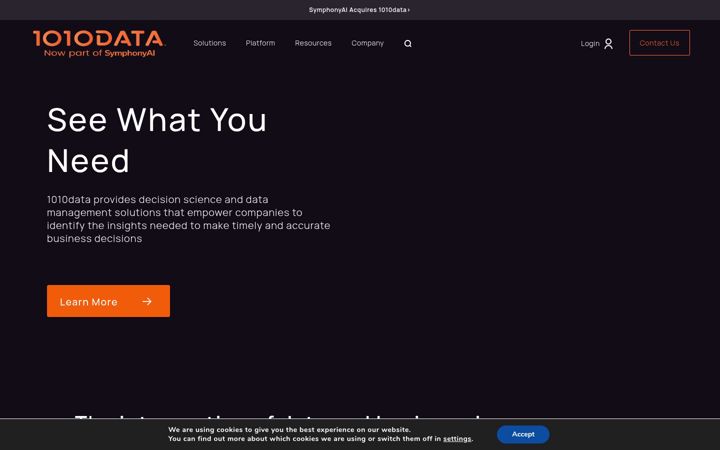 Screenshot of 1010data.com