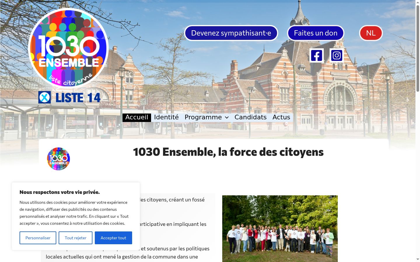 Screenshot tal-banner tal-kunsens muri qabel kwalunkwe interazzjoni