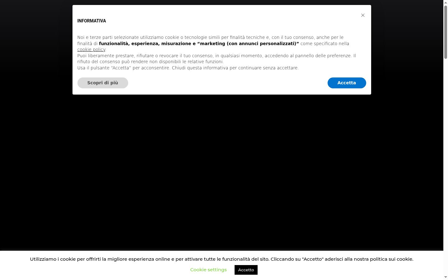 Screenshot des Einwilligungsbanners vor jeglicher Interaktion