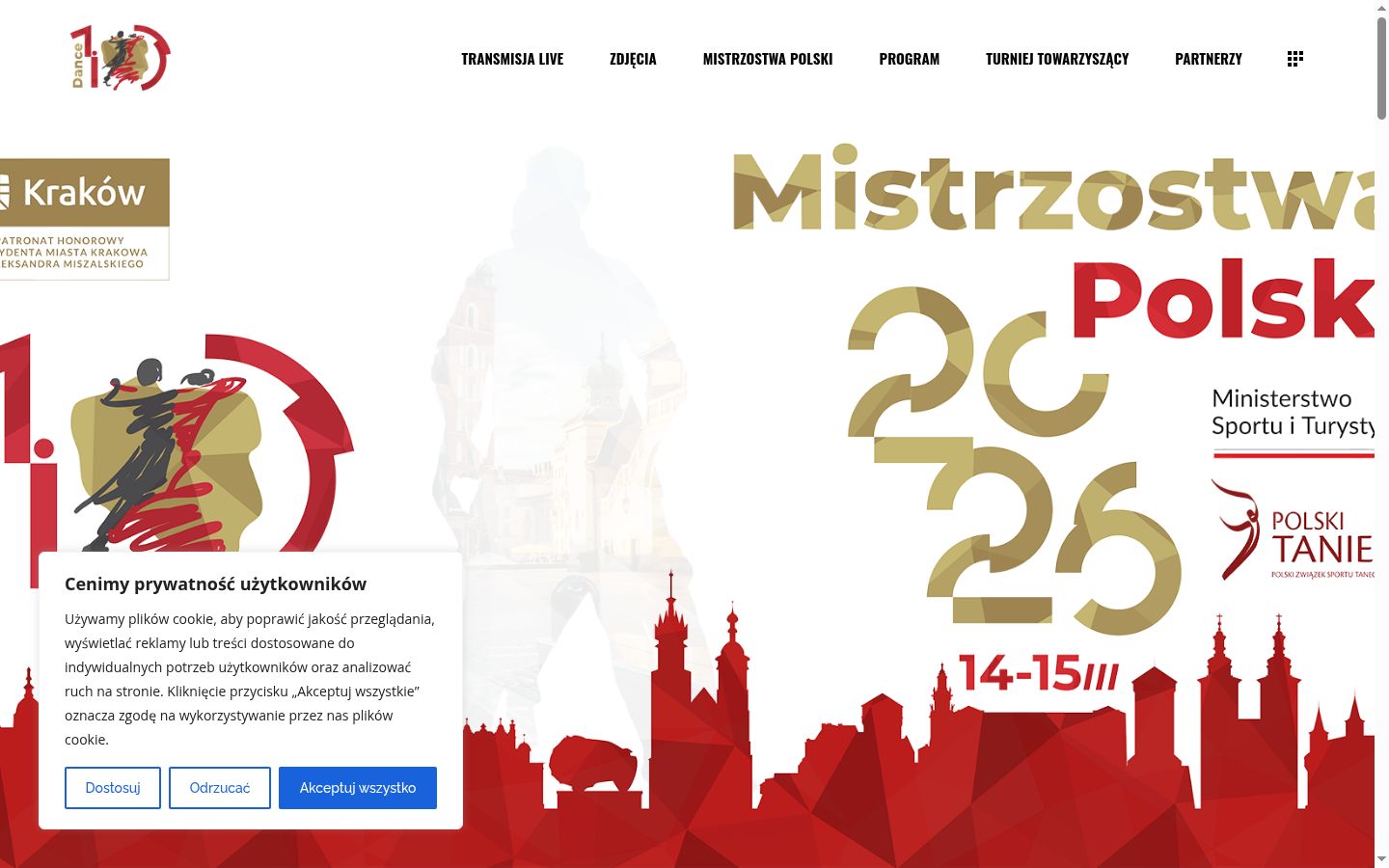 Ekrānuzņēmums ar piekrišanas baneri, kas tika rādīts pirms jebkādas mijiedarbības