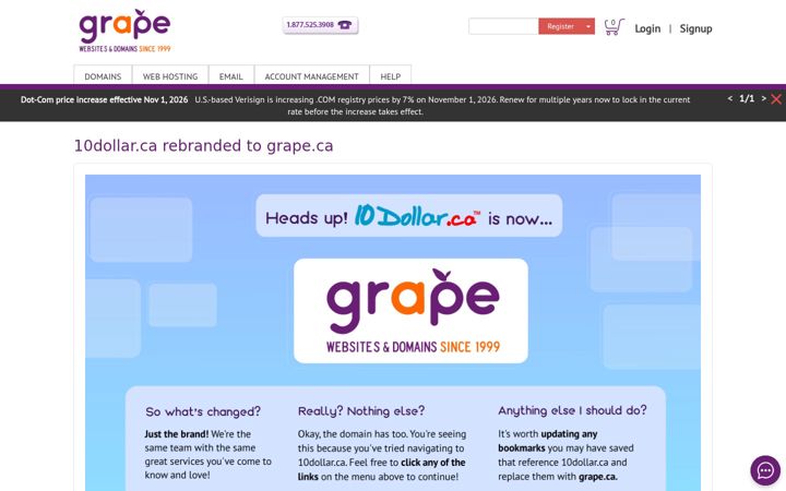 Screenshot of 10dollar.ca