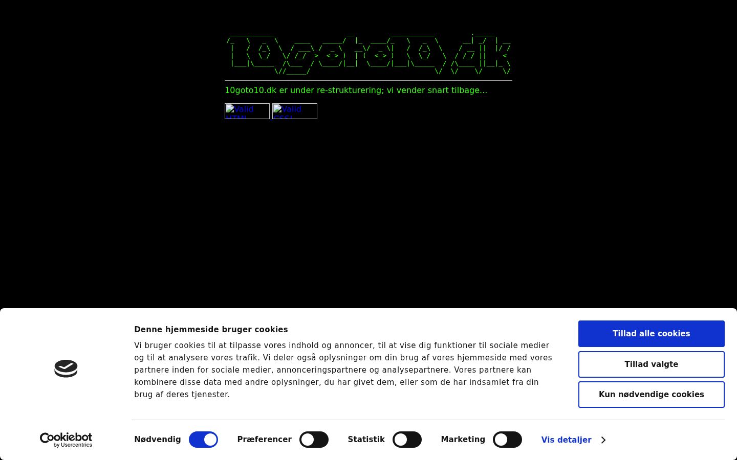 Captura de ecrã do banner de consentimento apresentado antes de qualquer interação