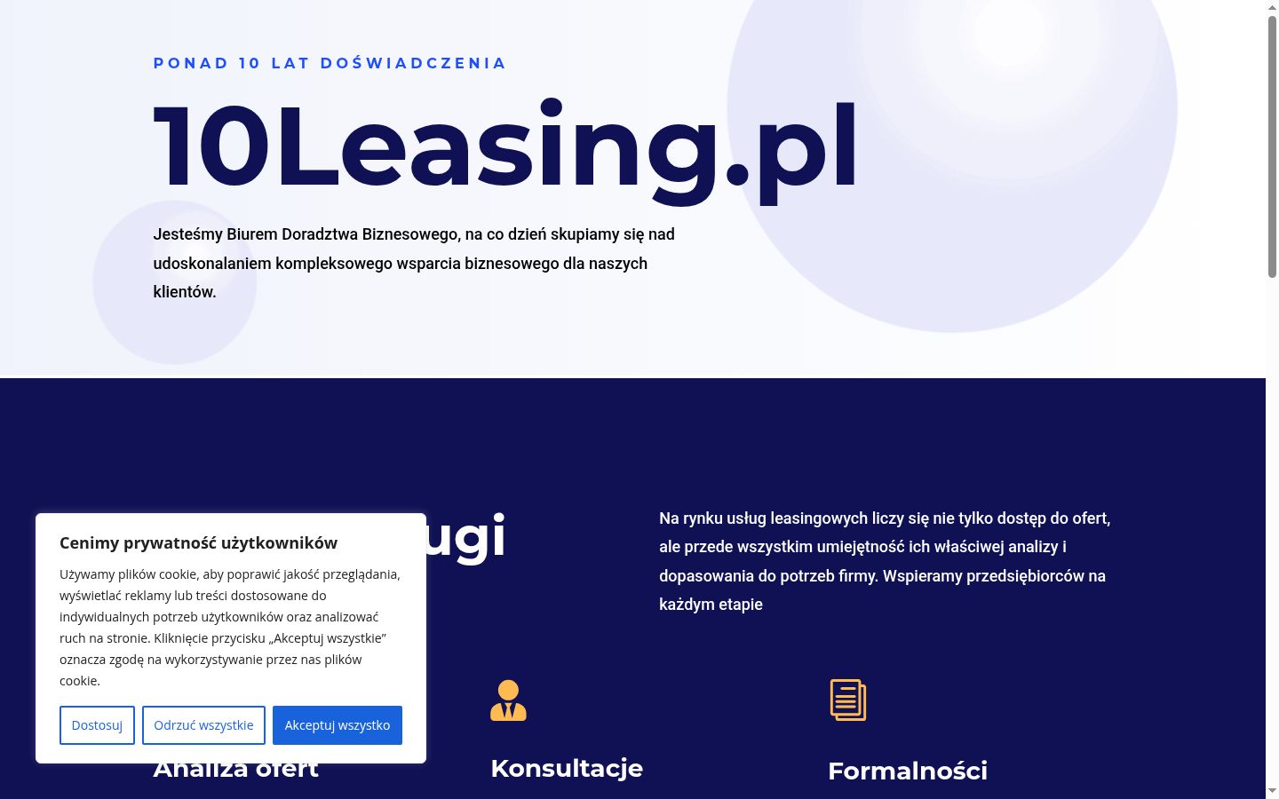 Kuvakaappaus suostumusbannerista, joka näytettiin ennen mitään vuorovaikutusta