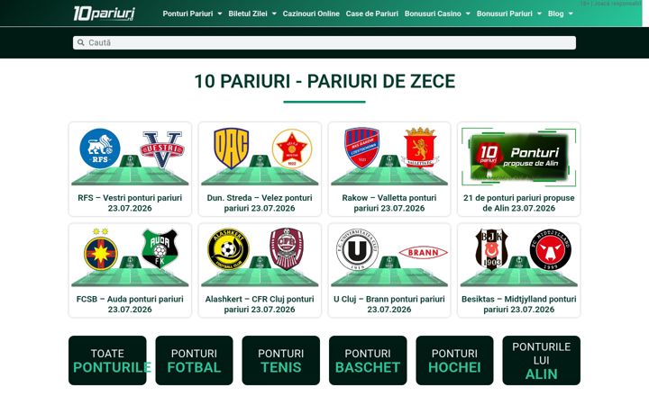 Screenshot of 10pariuri.ro