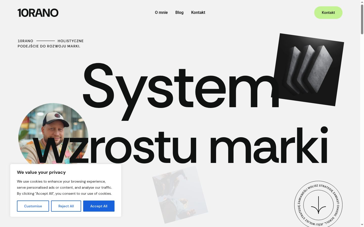 Zrzut ekranu banera zgody wyświetlanego przed jakąkolwiek interakcją