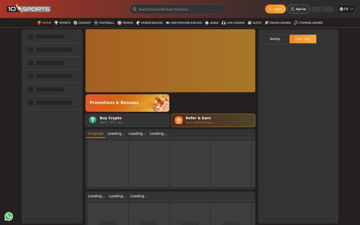 Screenshot of 10sports.io