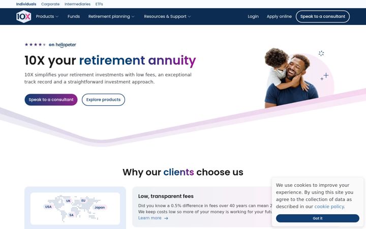 Screenshot of 10x.co.za