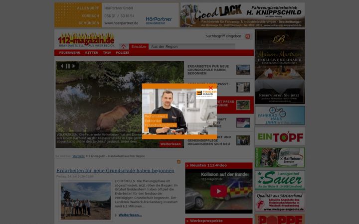 Screenshot of 112-magazin.de