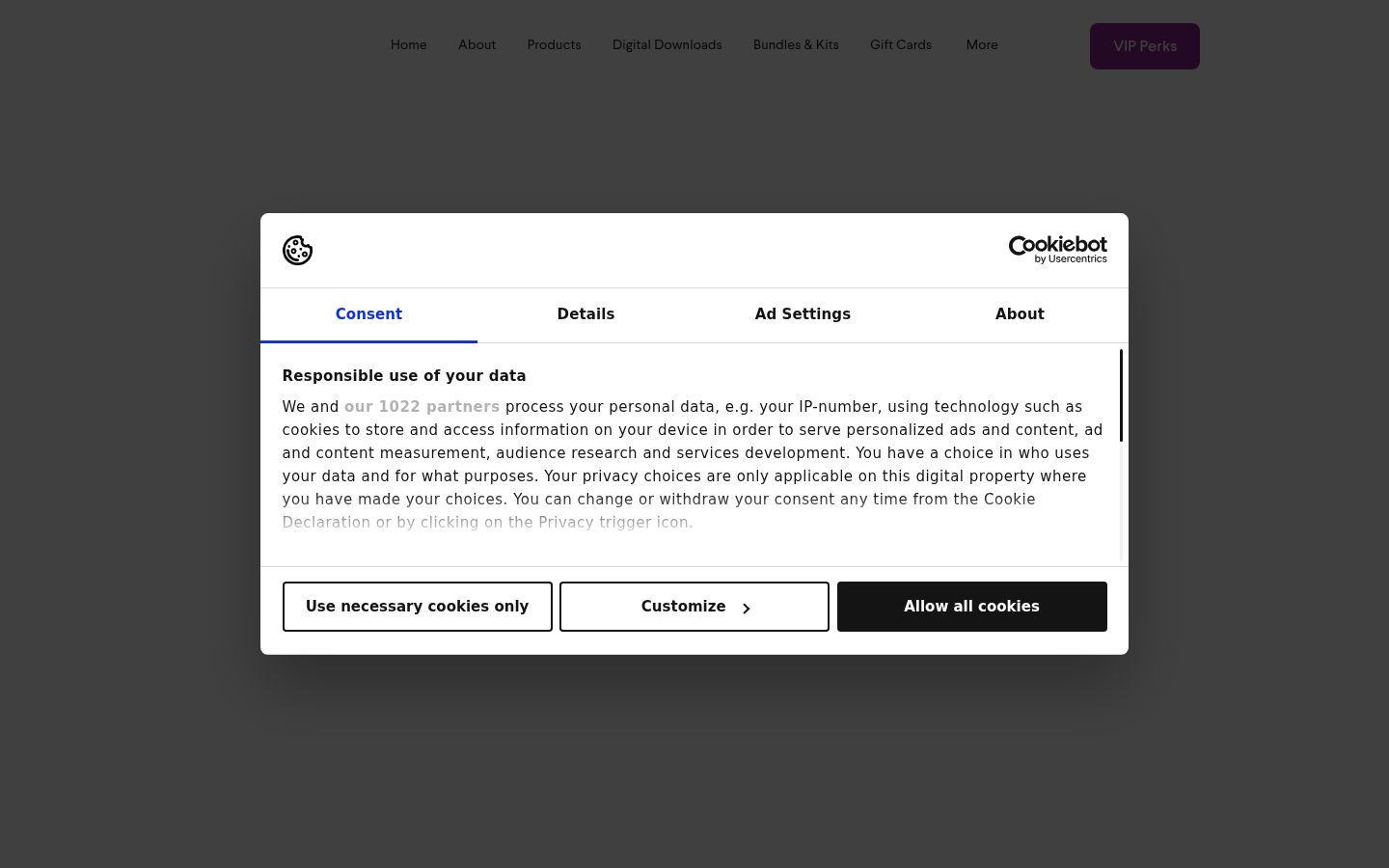 Screenshot tal-banner tal-kunsens muri qabel kwalunkwe interazzjoni