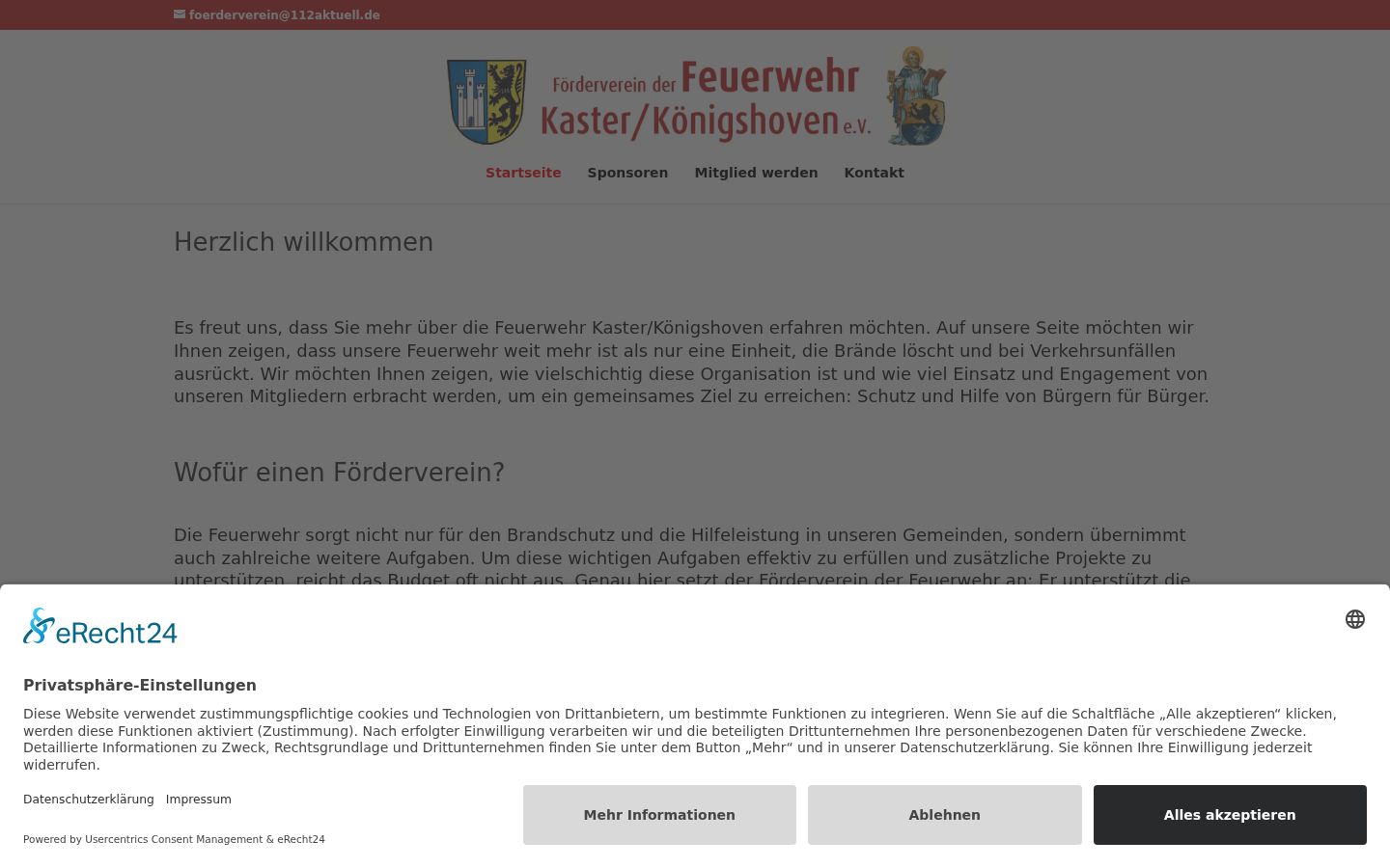 Zrzut ekranu banera zgody wyświetlanego przed jakąkolwiek interakcją