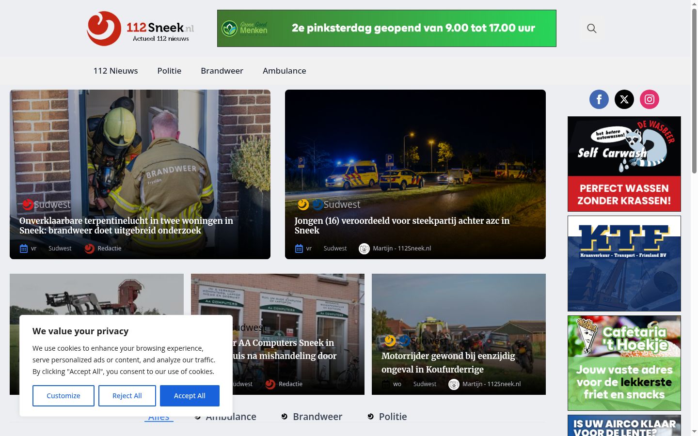 Zrzut ekranu banera zgody wyświetlanego przed jakąkolwiek interakcją