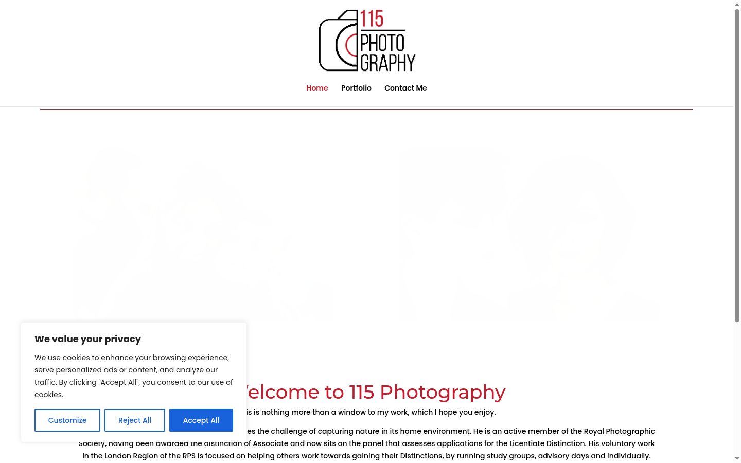 Screenshot van de toestemmingsbanner zoals getoond vóór enige interactie