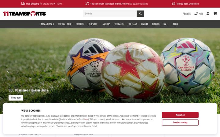 Skjámynd af 11teamsports.ie