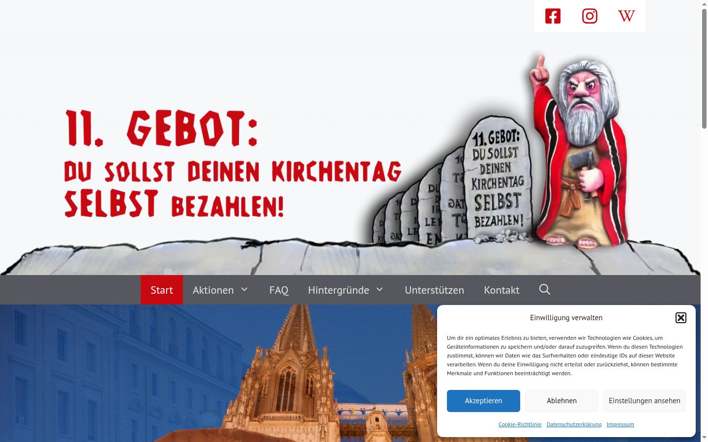 Zrzut ekranu banera zgody wyświetlanego przed jakąkolwiek interakcją