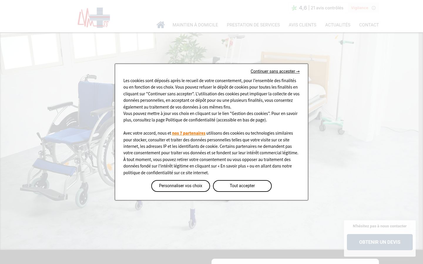 Snímek obrazovky baneru souhlasu zobrazeného před jakoukoli interakcí