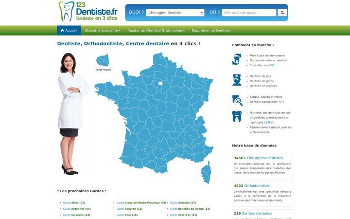 Screenshot of 123-dentiste.fr