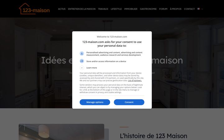 Ekrano kopija 123-maison.com