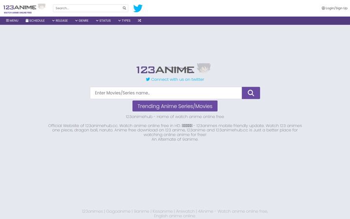 Screenshot of 123animehub.cc