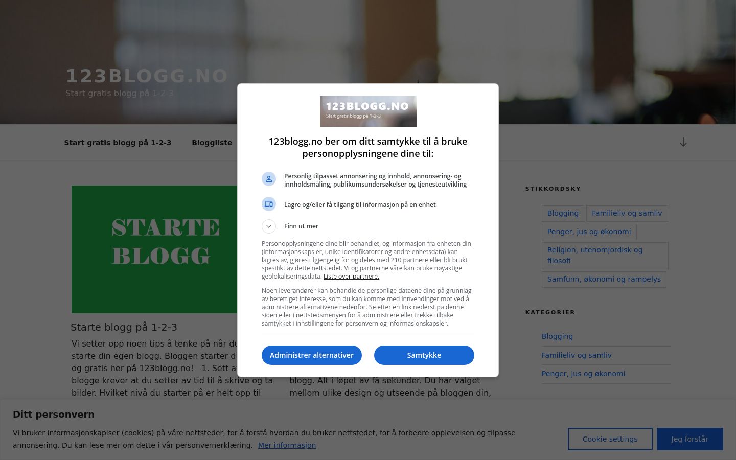 Snímek obrazovky baneru souhlasu zobrazeného před jakoukoli interakcí