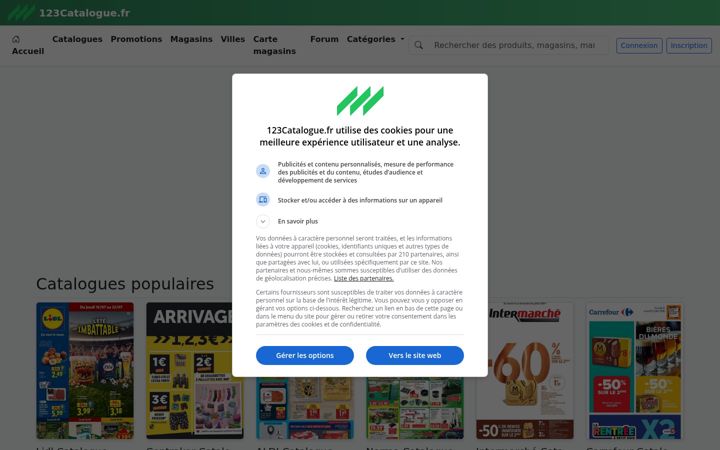 Screenshot of 123catalogue.fr