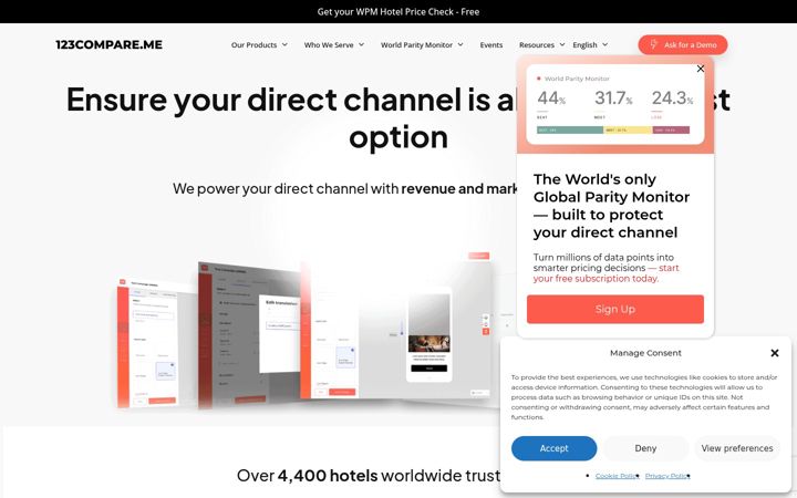 Screenshot of 123compareme.com