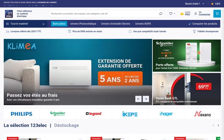 Screenshot of 123elec.com