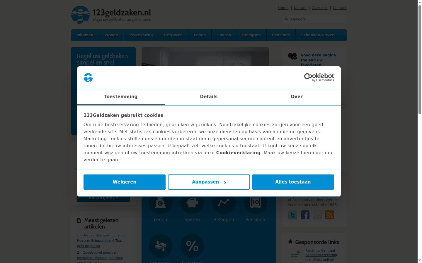 Zrzut ekranu banera zgody wyświetlanego przed jakąkolwiek interakcją