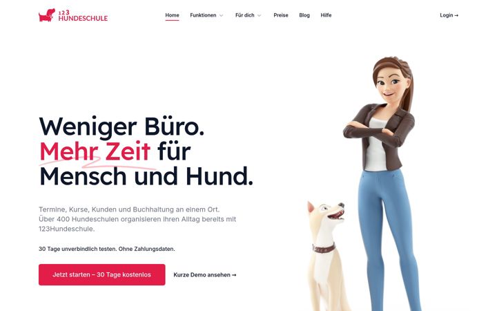 Screenshot of 123hundeschule.de