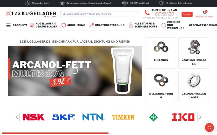 Screenshot of 123kugellager.de