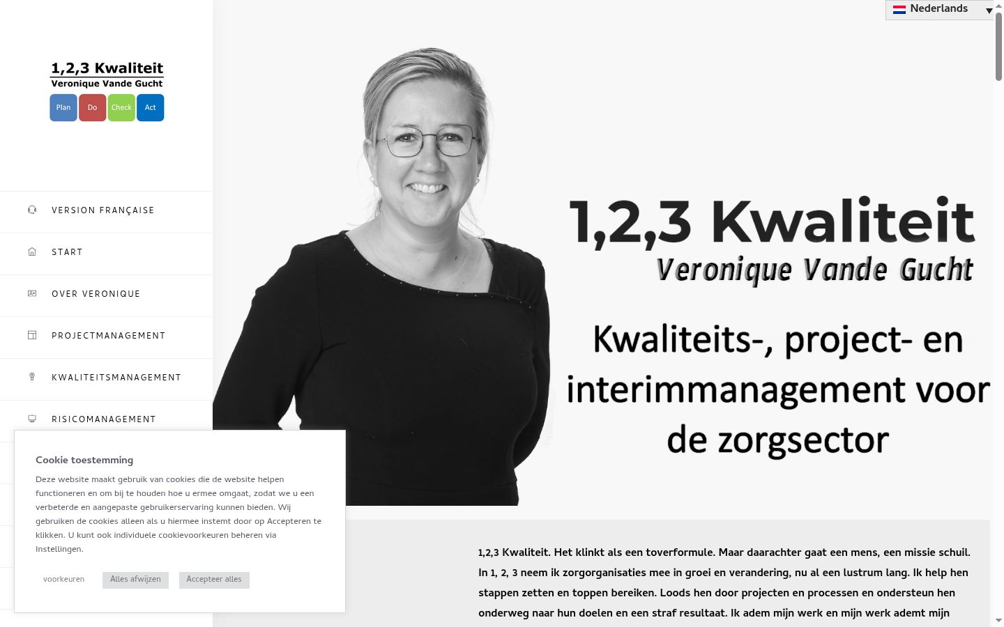 Screenshot des Einwilligungsbanners vor jeglicher Interaktion