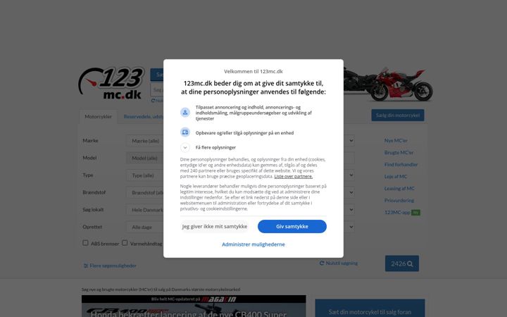 Screenshot of 123mc.dk