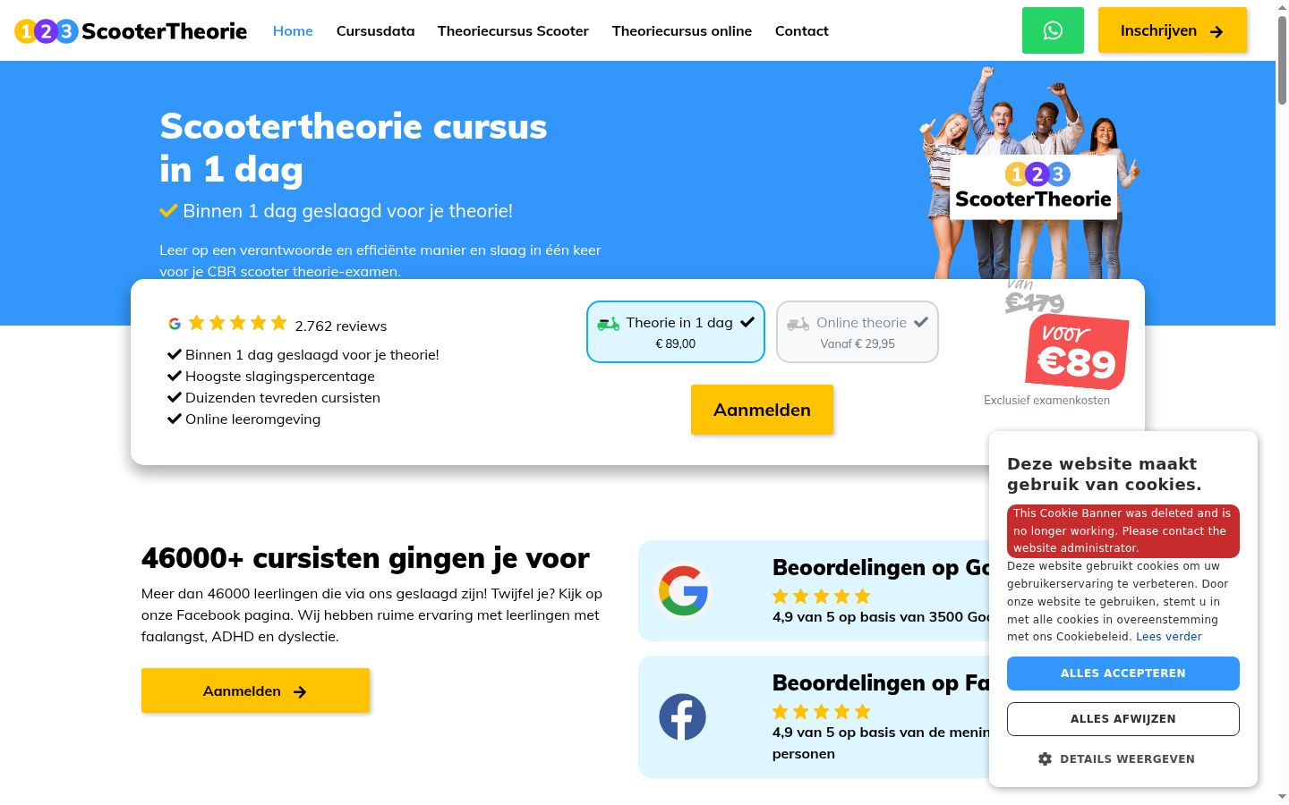 Sutikimo reklamjuostės, rodytos prieš bet kokią sąveiką, ekrano kopija