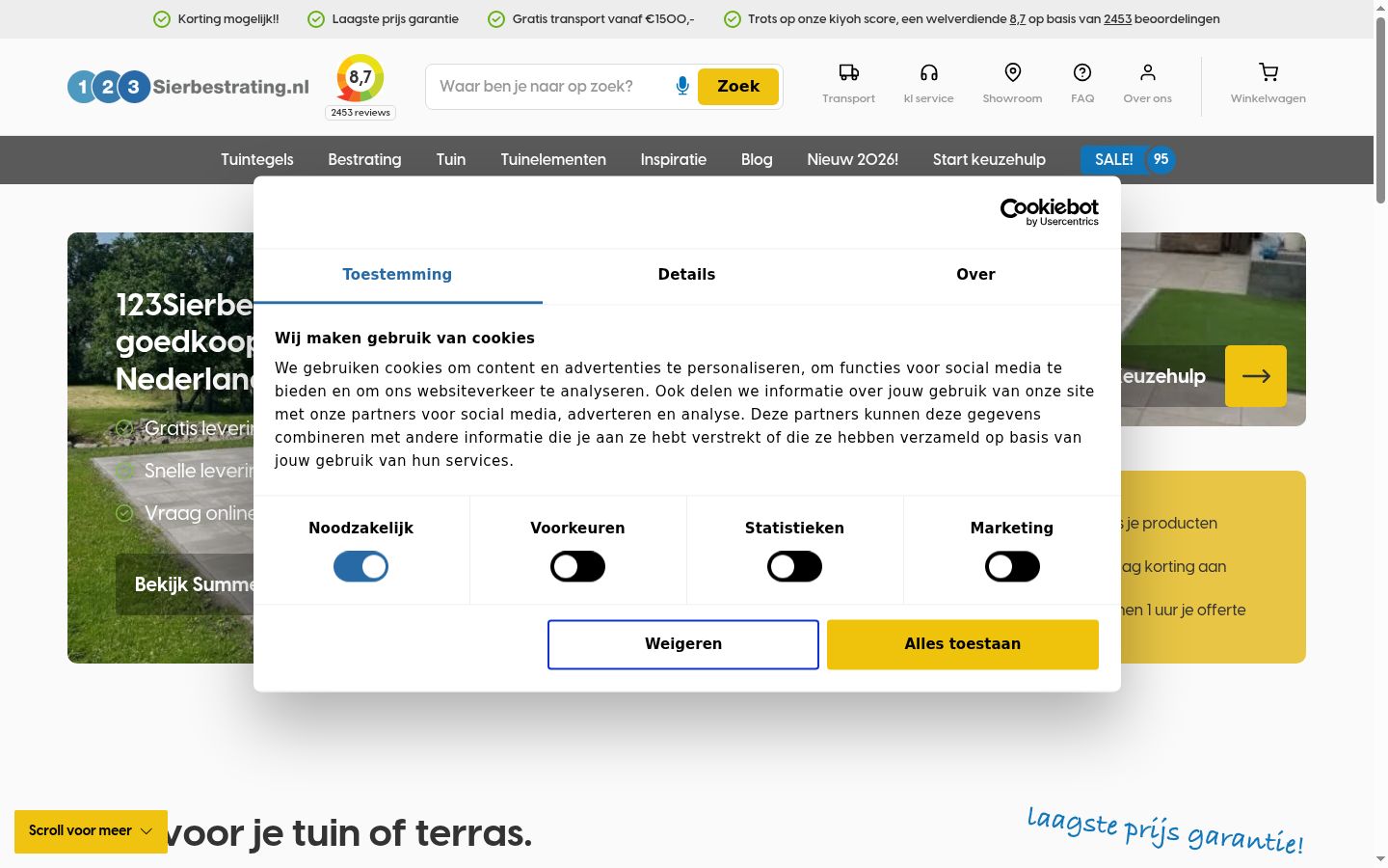 Ekraanipilt nõusolekubännerist, mida näidati enne mis tahes suhtlust