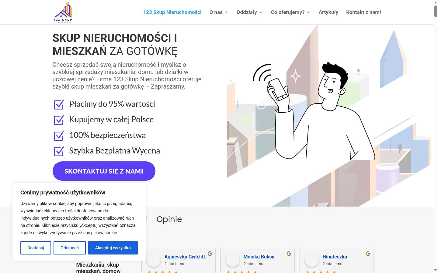 Skärmbild av samtyckesbannern som visades före någon interaktion