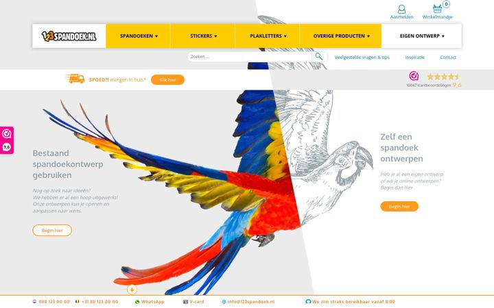 Screenshot of 123spandoek.nl