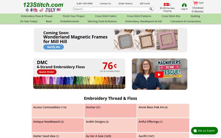 Screenshot of 123stitch.com